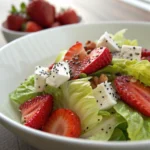 Butter Lettuce Salad with Strawberry, Goat Cheese & Poppy Seed Dressing
