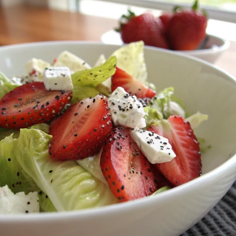 Butter Lettuce Salad with Strawberry, Goat Cheese & Poppy Seed Dressing