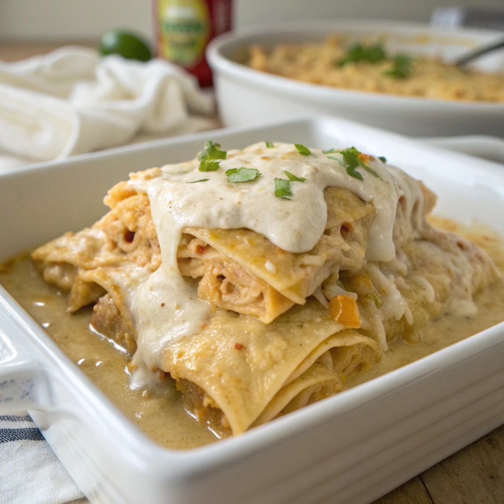 Creamy Chicken Enchilada Casserole
