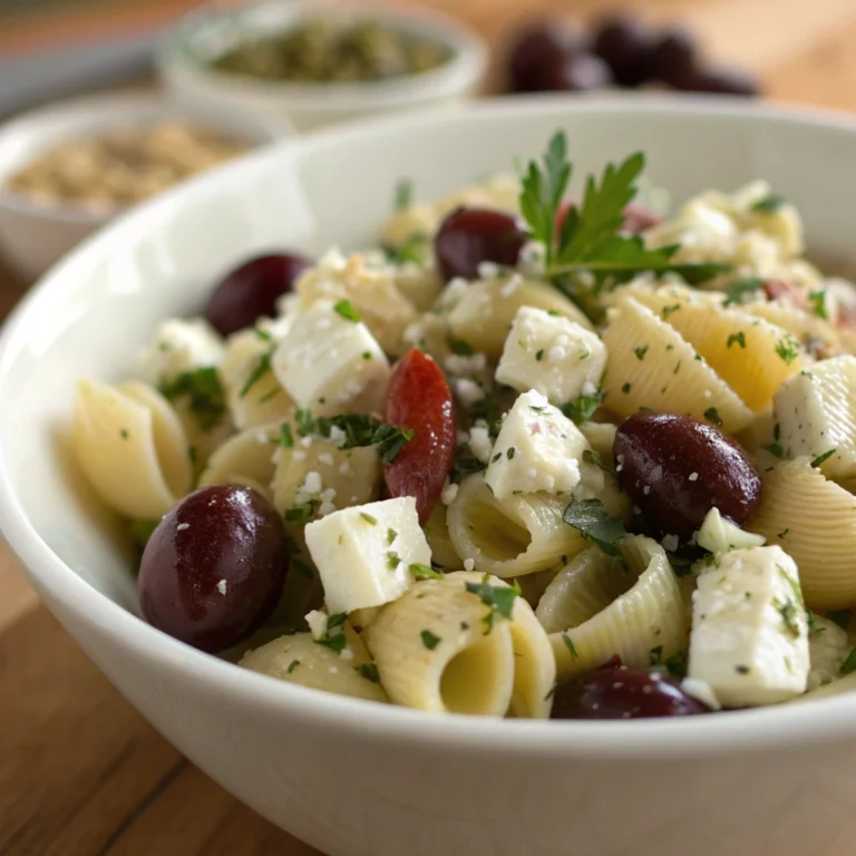 Mediterranean Pasta Salad with Feta And Olives