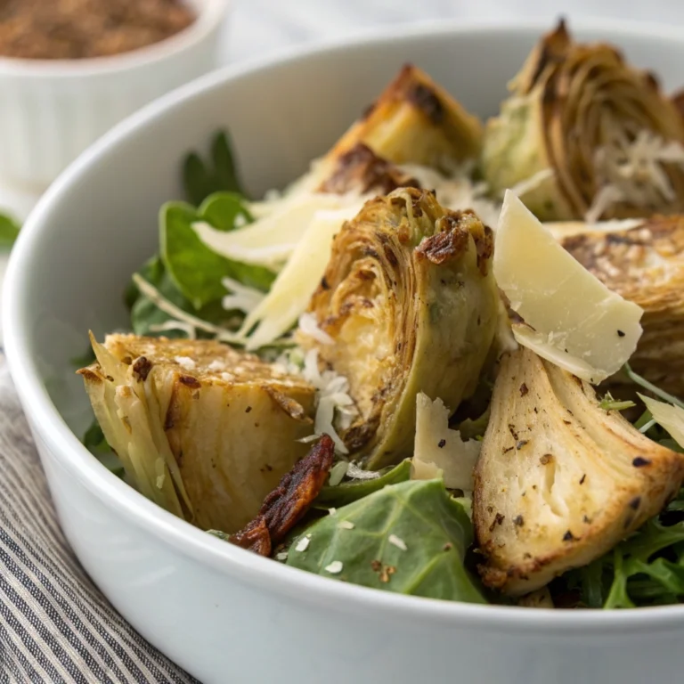 Roasted Artichoke Salad with Crispy Air-Fried Artichokes & Lemon Parmesan Dressing