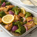 Sheet Pan Garlic Butter Chicken and Broccoli