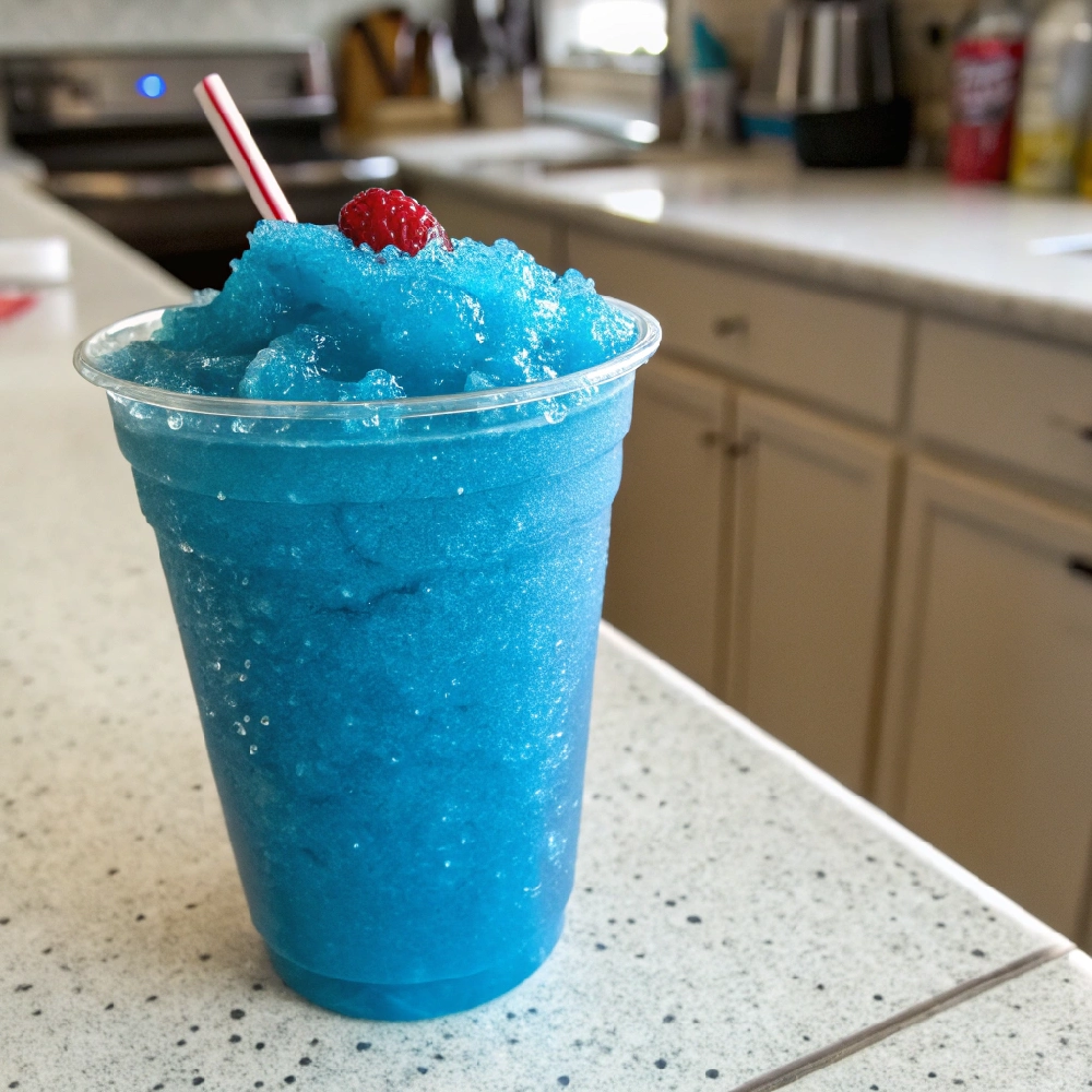 Blue Raspberry Strawberry Slushie